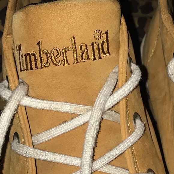Timberland size 8 men’s tan sneakers woman’s size 9.5 tan Unisex suede like - Picture 4 of 12